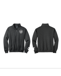 Spring Lake Badge 1/4 Zip NO Name - Jerzees 995MR Black Heather