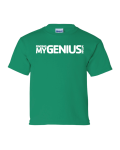 YOUTH Finding My Genius Within (Horizontal) - Gildan 2000B Kelly Green