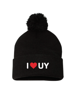 Y University I Heart UY Pom Beanie - Sportsman SP15 Black