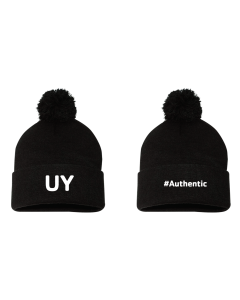 Y University #Authentic Pom Beanie - Sportsman SP15 Black
