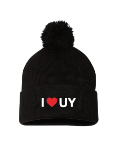 Y University I Heart UY Alum Pom Beanie - Sportsman SP15 Black