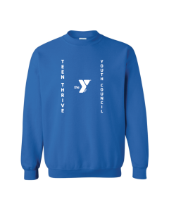 ADULT Teen Thrive Youth Council Crewneck w/ Name - Gildan 18000 Royal