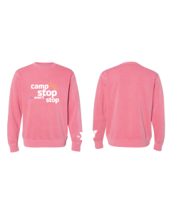 Spring Lake Camp Stop Crewneck NO Names- Independent Trading Co PRM3500 Pink