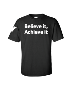 Y University Believe Achieve Short Sleeve- Gildan 2000 Black