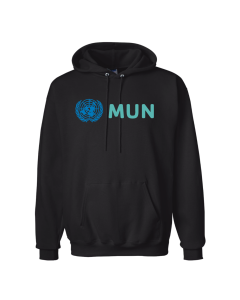 ADULT Model UN Hoodie Green - Hanes F170 Black