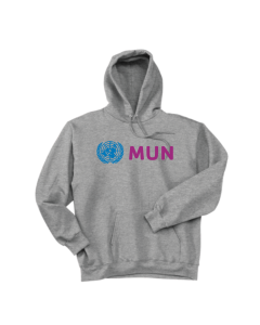 ADULT Model UN Hoodie Purple - Hanes F170 Steel Grey