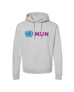 ADULT Model UN Hoodie Purple - Jerzees 996MR Oatmeal Heather