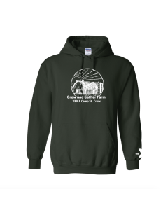 Grow and Gather Farm Hoodie - Gildan 18500 Forest