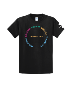 Unisex University YMCA Tee - PC61 Black