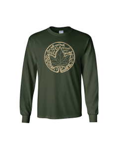 Ihduhapi Word Leaf Circle - Gildan 2400/5400B Forest