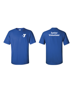 Y Logo Left Chest Junior Volunteer - Royal Tshirt