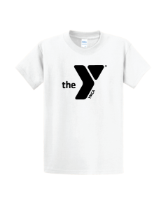 Y Logo Full Front Tee - Gildan 2000/2000B White