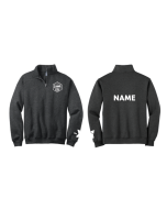 Spring Lake Badge 1/4 Zip w/ Name - Jerzees 995MR Black Heather