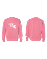 Spring Lake Camp Stop Crewneck NO Names- Independent Trading Co PRM3500 Pink