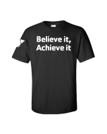 Y University Believe Achieve Short Sleeve- Gildan 2000 Black