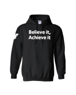Y University Believe Achieve Pullover Hoodie - Gildan 18500 Black