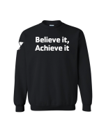Y University Believe Achieve Crewneck - Gildan 18000 Black