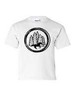YOUTH Gathering Pines Horse Tie Dye Tee - Gildan 2000B White